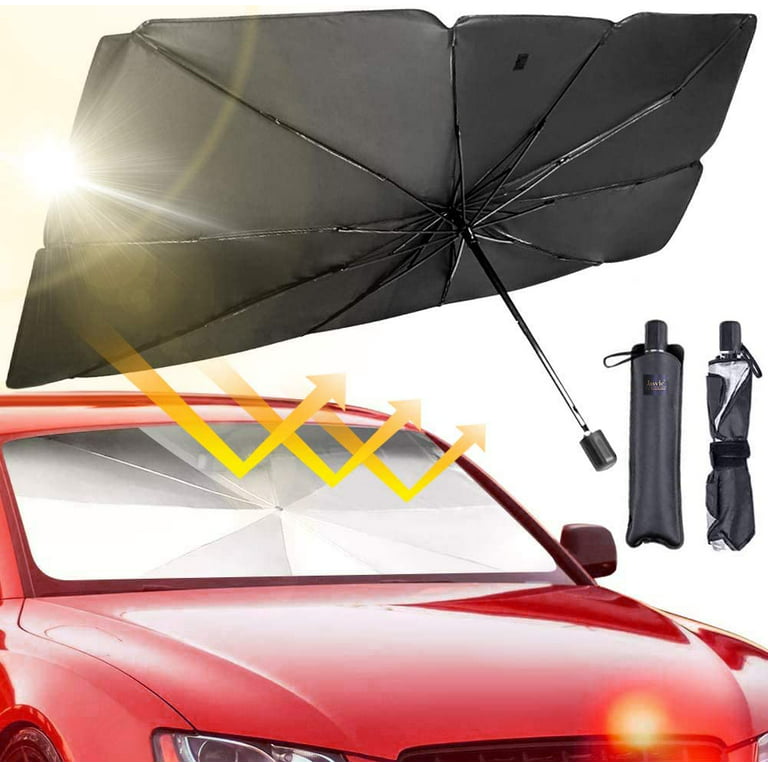 JoyTutus Windshield Sun Shade Umbrella, 360° Rotation Bendable Shaft  Foldable Car Sunshade Umbrella, Windshield Sunshade Cover UV Block, Easy to  Store