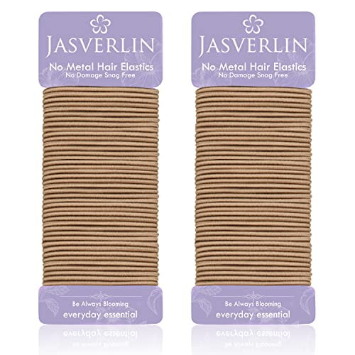JASVRELIN Blonde Hair Ties, No Slip No Damage Hair Elastics Ponytail
