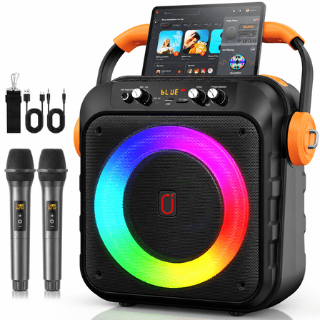 Akai KS303B-BT Bluetooth CD&G Karaoke System, Pink - Walmart.com