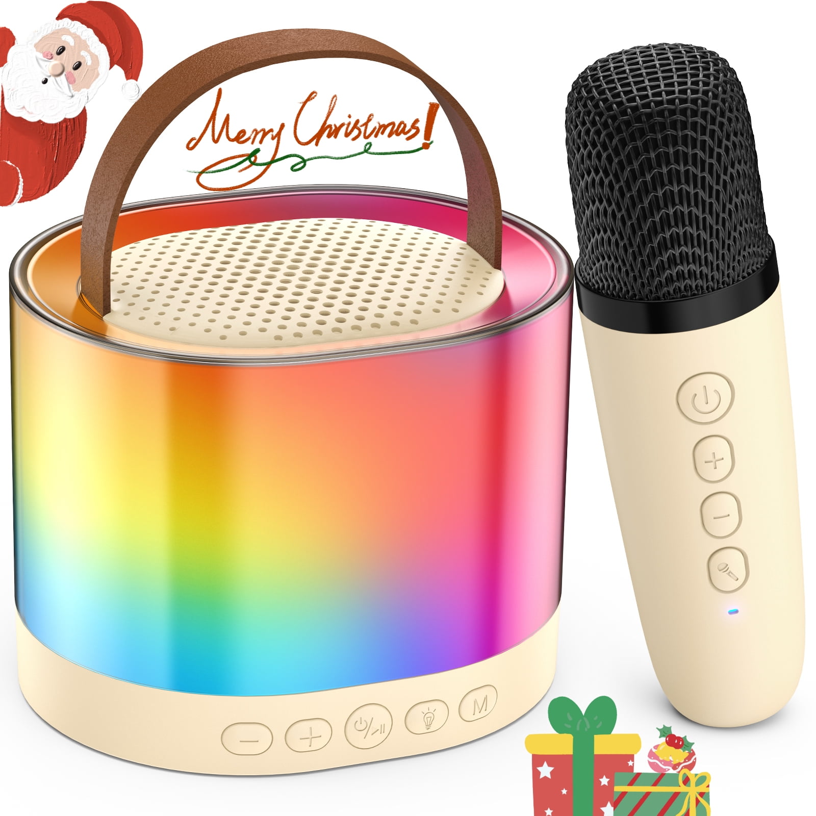 FanFun Mini Karaoke Machine Set, Portable Karaoke Speaker Bluetooth ...