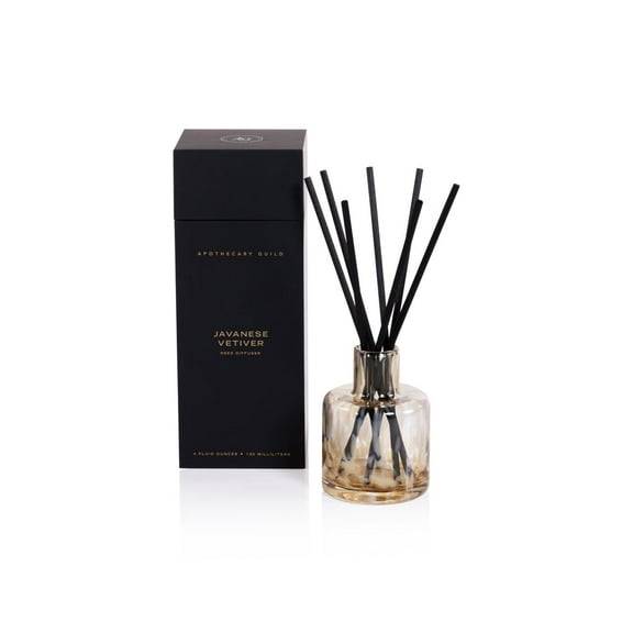 JAVANESE VETIVER Zodax Apothecary Guild Opal Glass Reed Diffuser - 4oz