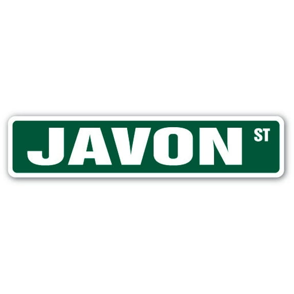 JAVON Street Sign Childrens Name Room Sign | Indoor/Outdoor | 24" Wide