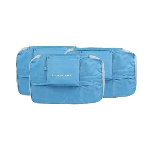 JAVOedge Blue 3 Piece Bundle Nylon Travel Packing / Home Storage Organizer Cubes (Small, Medium, Large)