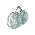 thumbnail image 1 of JAVOedge Blue Daisy Pattern Fabric Travel Bra Storage Case Plus 1 PCS PVC BAG with Zipper Closure and Carrying Handle, 1 of 3