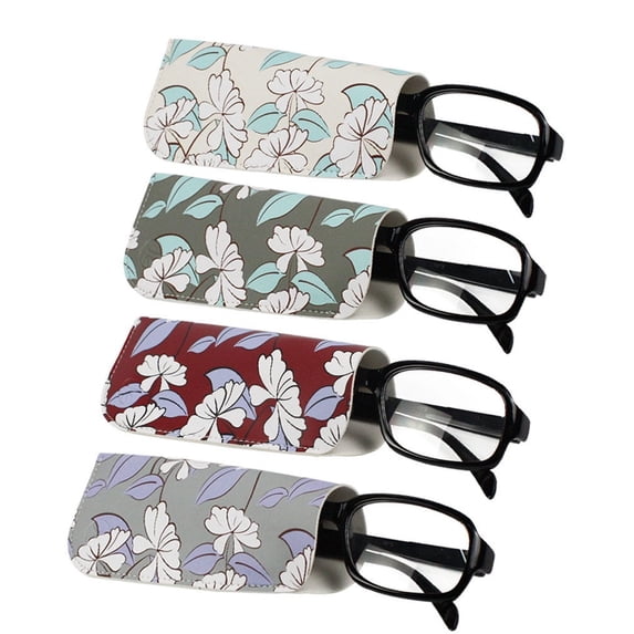 JAVOedge Purple Plastic Eyeglass Reading Glass Case