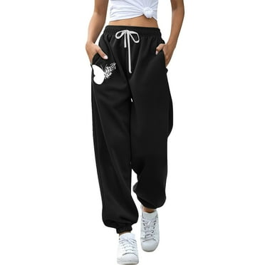 JAWAFANGE Joggers Women Active Jogger Lounge Pants Sweatpants Wide Leg Pants Black Womens Joggers Cargo Sweatpants Elastic Cuff Sweatpants Women Personalised Gifts Outlet Clearance