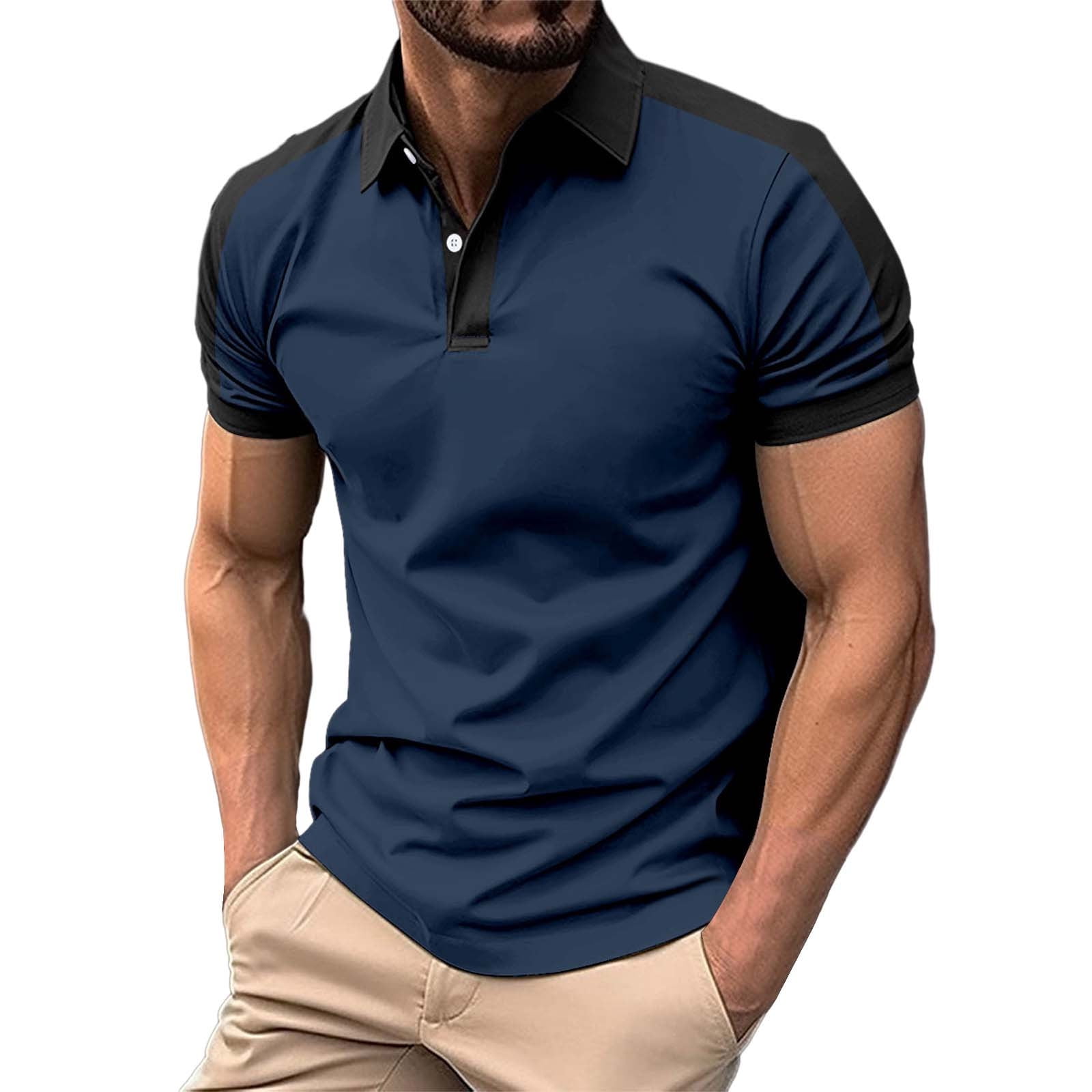 JAWAFANGE Purple Polo Tops for Men Fashion Spring and Summer Casual
