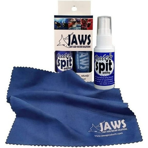 JAWS 1 oz. Quick Spit Antifog Spray with Microfiber Cloth