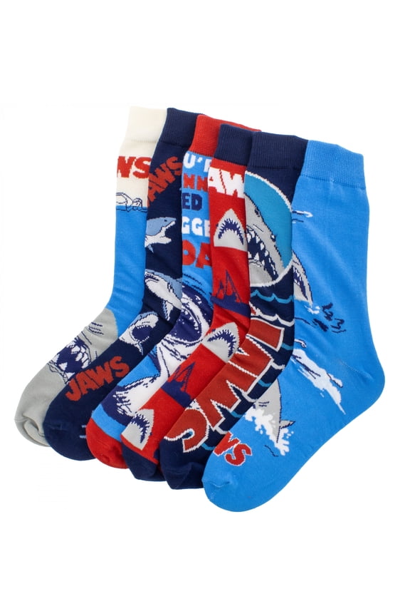 Assorted Ivory Crew Socks, 6-Pack