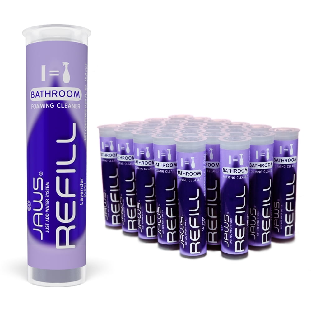 JAWS Foaming Bathroom Cleaner Refill Pods. Box of 24. Refillable Cleaning Supplies.