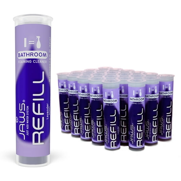 JAWS Foaming Bathroom Cleaner Refill Pods. Box of 24. Refillable Cleaning Supplies.