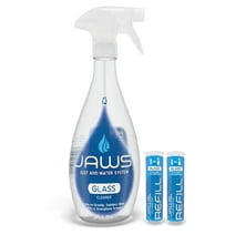 JAWS Glass Cleaner Bottle with 2 Refill Pods. Refillable Cleaning Supplies.
