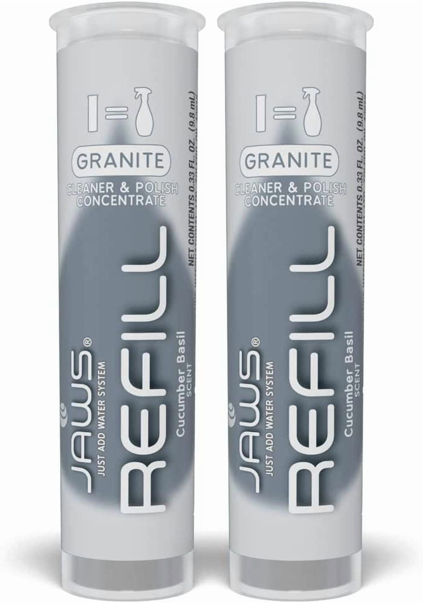 JAWS Granite Cleaner & Polish Refill Pack. Includes 2 Refill Pods. Refillable Cleaning Supplies.
