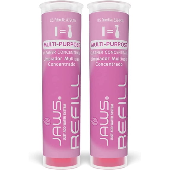 JAWS Multi-Purpose Cleaner Refill Pack. Includes 2 Refill Pods. Refillable Cleaning Supplies.