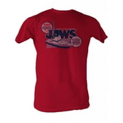 Jaws ORCA 77-Front Print-Red Adult Short Sleeves T-Shirt L
