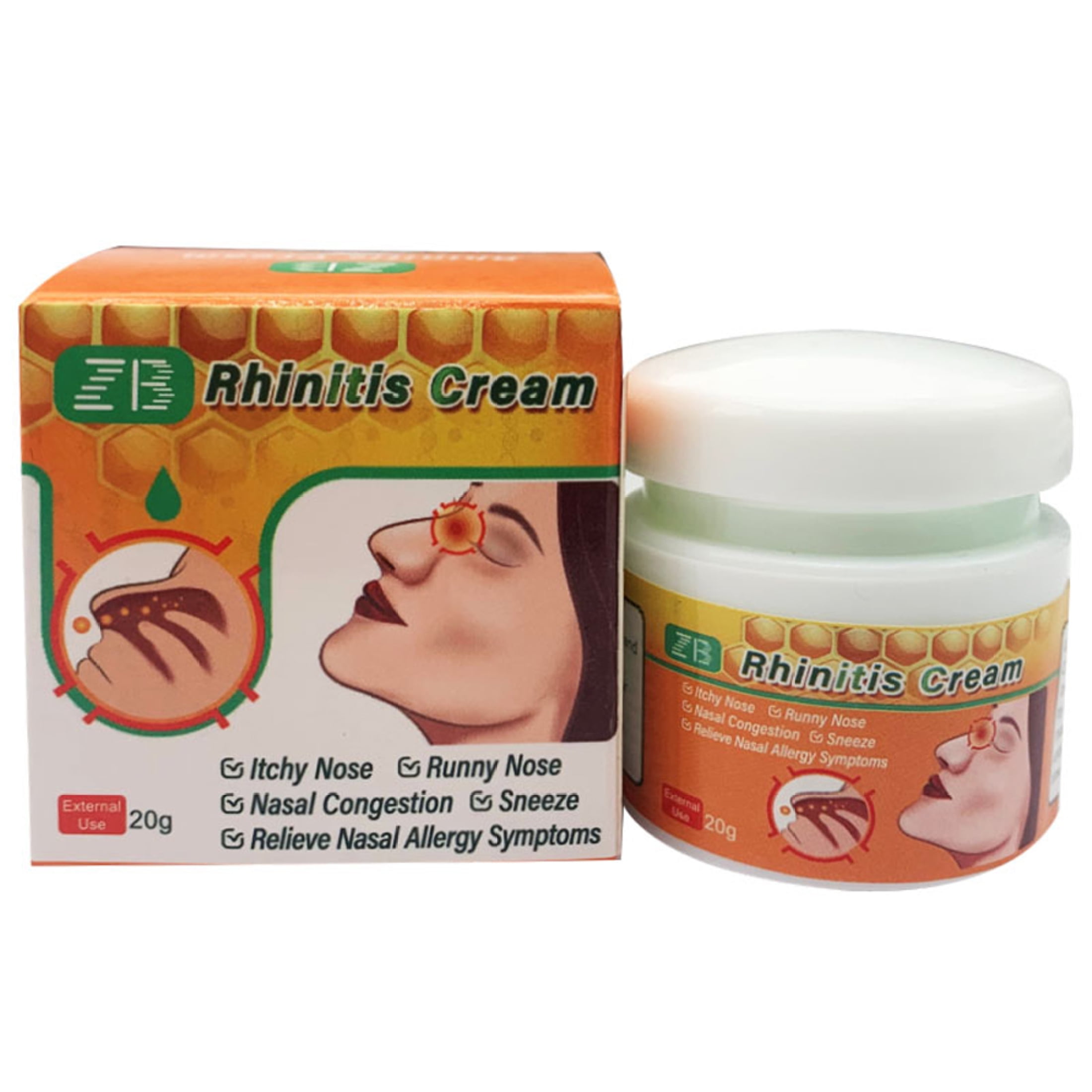 JAWSEU Rhinitis Cream Nasal Allergy Ventilation Ointment Rhinitis