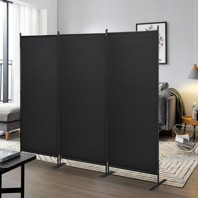 JAXPETY 6 Ft Modern Room Divider, Folding Privacy Screen with 3 Panels ...