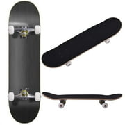 JAXPETY Blank Complete Skateboard ، Stained Black 31 In. x 7.75 In.