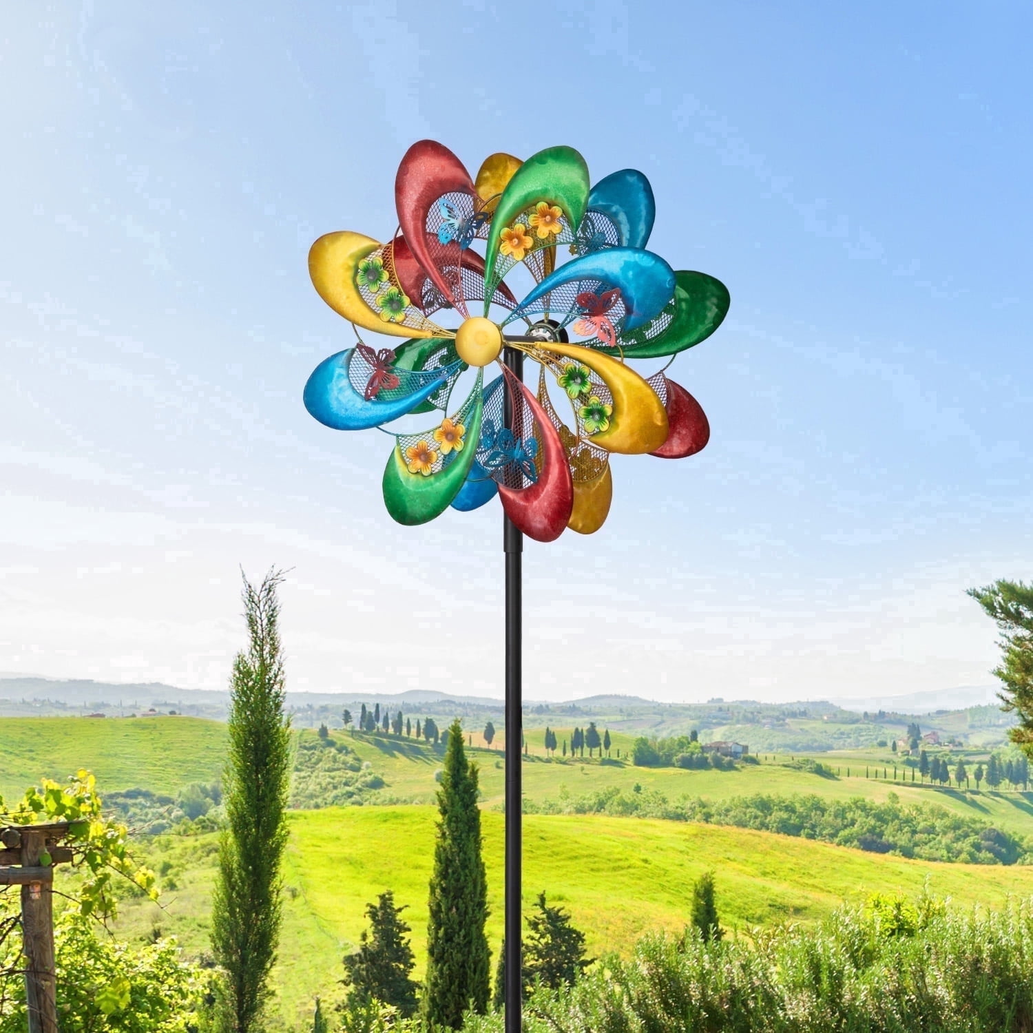 JAXPETY 79'' Windmill for Yard, Wind Spinner with 360°Rotation and ...