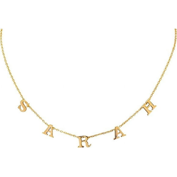 JAY AIMEE Elegant Designs 14K Gold Sterling Silver Personalized Script Nameplate Necklace - Customizable Handcrafted Jewelry for Women, Customized Name Word Necklace