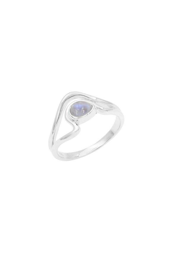 Rainbow Moonstone Ring 925 Silver, June Birthstone Gift for Her