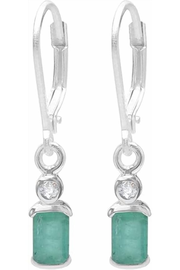 Sterling Silver Gemstone Dangle Earrings – Elegant Drop Earrings Gift for Her