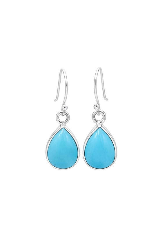 Turquoise Dangle Earrings  925 Sterling Silver Drop Gemstone Jewelry for Women