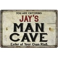 thumbnail image 1 of JAY'S Man Cave Sign Rustic Garage Decor Gift 12x18 Metal 112180035155, 1 of 1