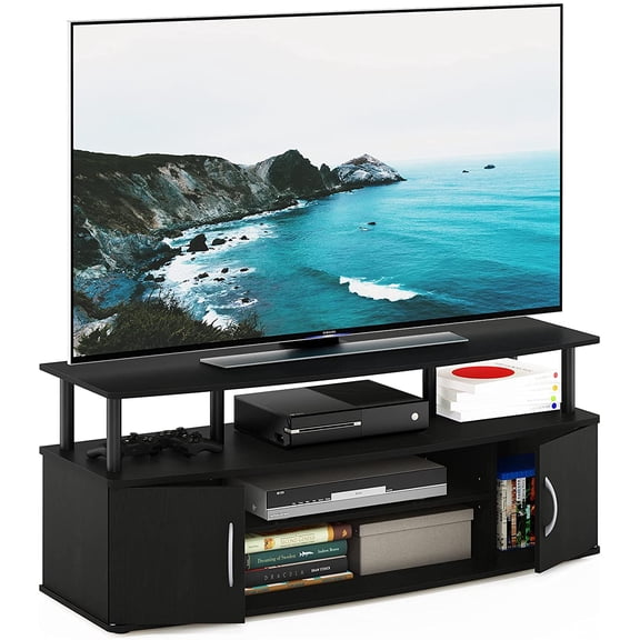 JAYA Large Entertainment Stand for TV Up to 55 Inch, Blackwood