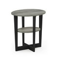 thumbnail image 1 of JAYA Oval End Table, French Oak Grey & Black, 1 of 1