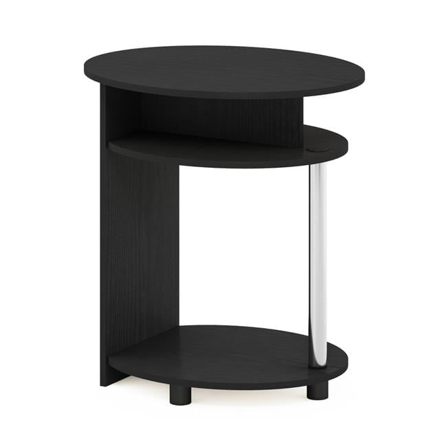 Americano Oval Wood and Metal End Table