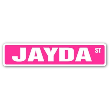 JAYDA Street Sign Childrens Name Room Sign | Indoor/Outdoor |  24" Wide