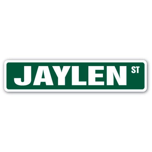 JAYLEN Street Sign Childrens Name Room Sign | Indoor/Outdoor | 24" Wide