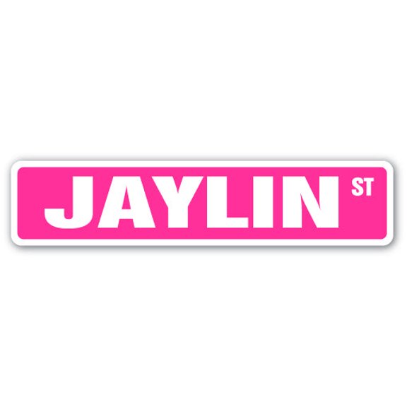 JAYLIN Street Sign Childrens Name Room Sign | Indoor/Outdoor | 30" Wide