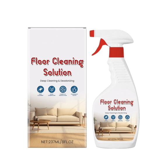 JAYS-UING Floor Cleaning Solution, Deep Cleaning for Hardwood Tile Floors, Removes Stains Grease with Fresh Scent, for Home Kitchen Living Room Bathroom - 237ml (8 fl oz) Floor Cleaner Liquid