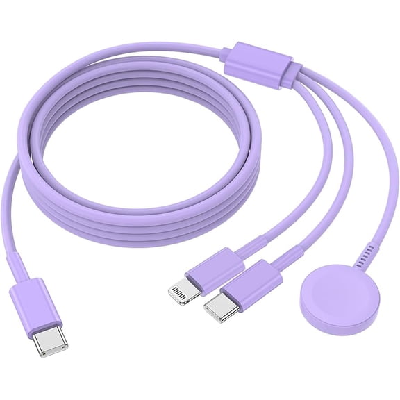 JAYUANONE I phone Watch Charger,i Watch Magnetic Fast Charger to USB C Cable,3 in 1 Multi Charging Cable 6 FT Compatible with Watch Series Ultra2/SE/10/9/8/7/6/5/4/3/2/1,i Phone 16/15/14/13/12/11,i p