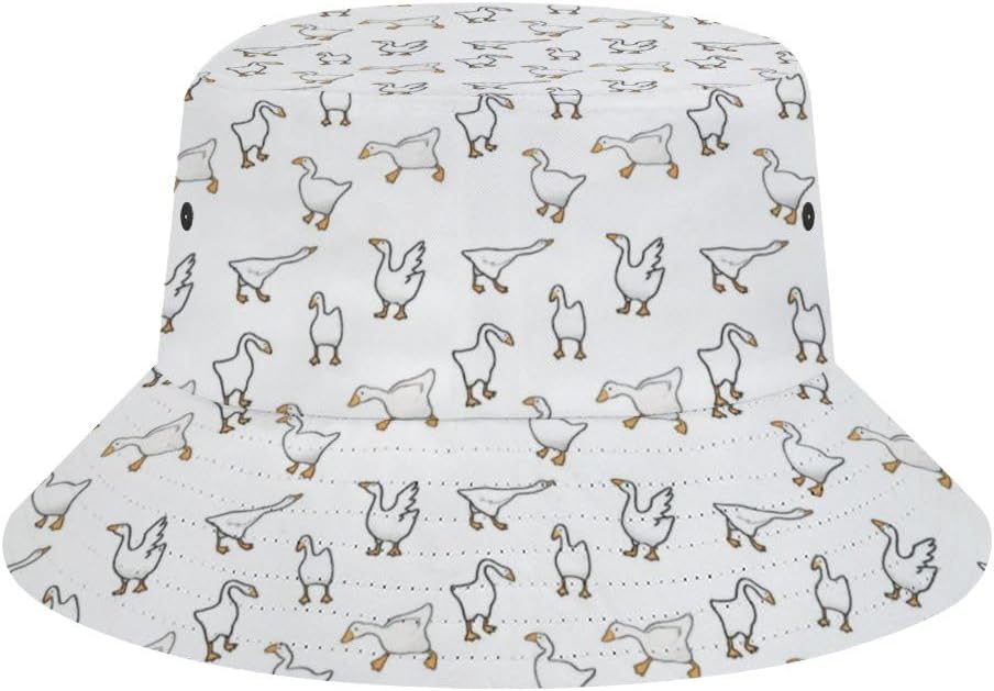 JAYUN Funny Silly Goose Bucket Hat for Men Women Fisherman Hat Packable