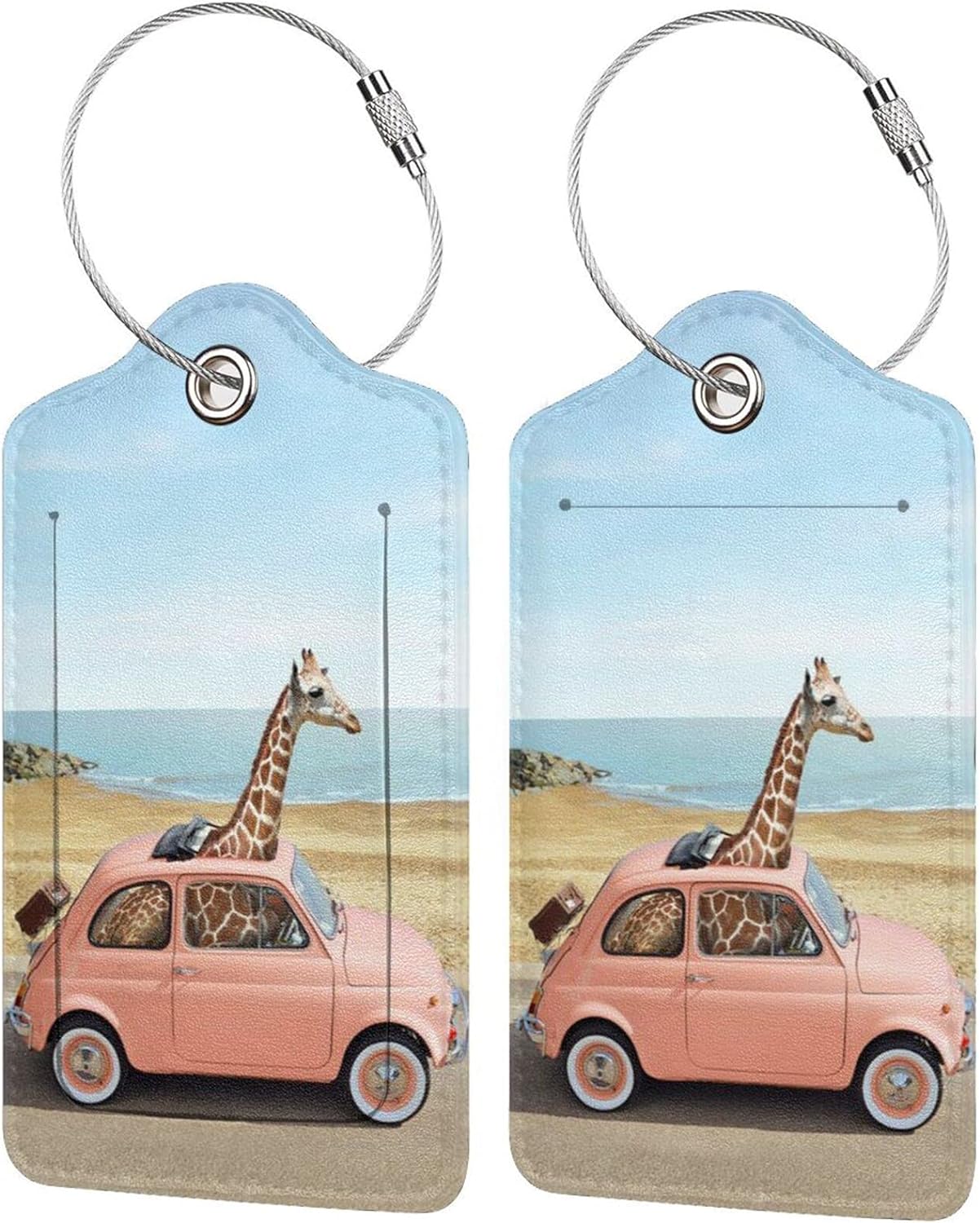 JAYUN Luggage Tags for Suitcases, LGBT Rainbow Personalized PU Faux
