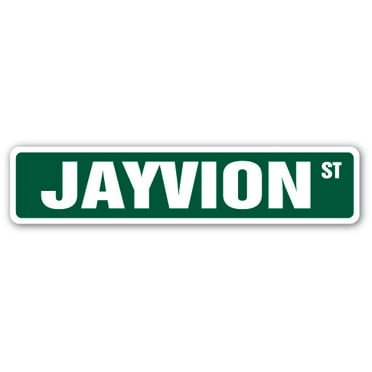 JAYVION Street Sign Childrens Name Room Sign | Indoor/Outdoor |  36" Wide