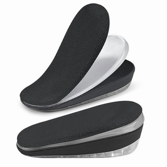 Dr.pedi Height Increase Insoles for Men & Women, 3CM Gel Heel Lift, Adjustable Insloes for Leg Length Discrepancy, Shock-Absorbing & Comfortable Shoe Insoles (Black)