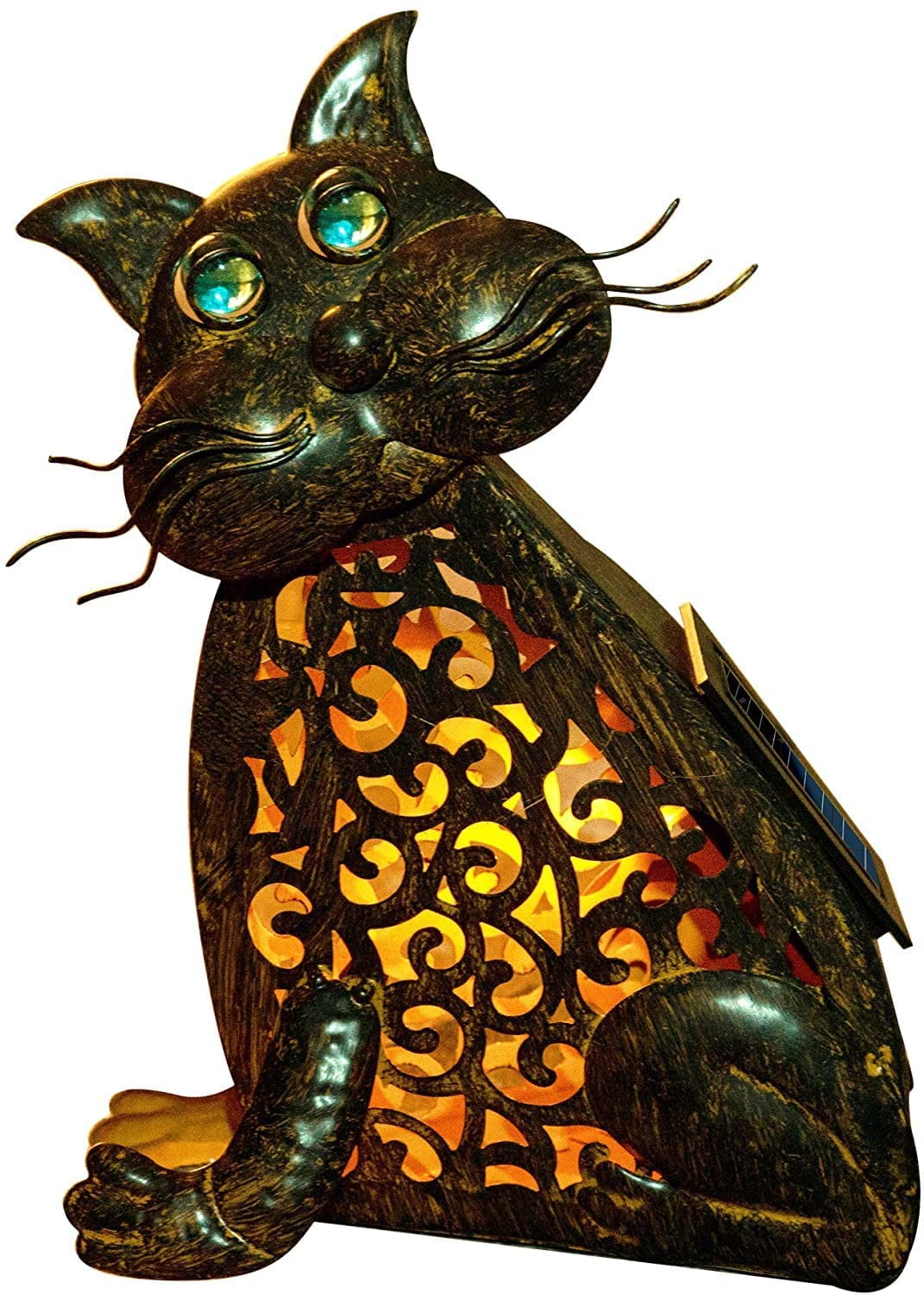 JAYXC HOME 1-Piece Cat Lamp 3D Solar Garden Decorations Lights