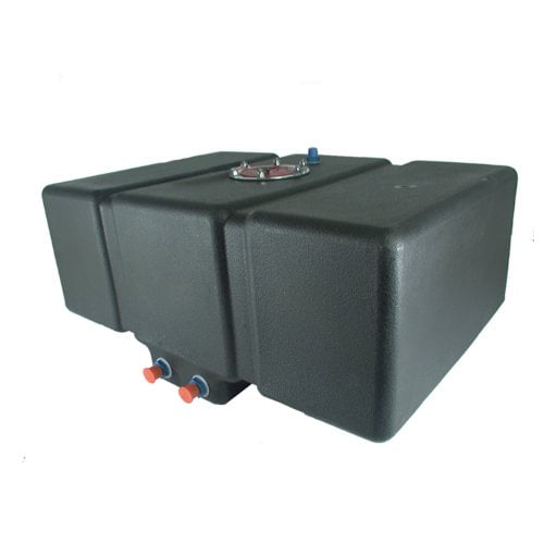 Jaz Products 250-016-01 Fuel Cell - Drag Race - 16 gal - 25 in Wide x 17 in Deep x 9 in Tall - Two 8 AN Outlets - 6 AN Vent - Foam - Plastic - Black - Each