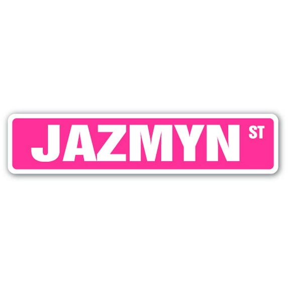 JAZMYN Street Sign Childrens Name Room Sign | Indoor/Outdoor | 24" Wide