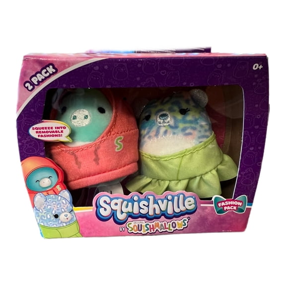 JAZWARES MINI SQUISHMALLOW PLUSH 2PK M&L