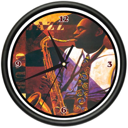 JAZZ CLUB Wall Clock music sax player bar lounge gift
