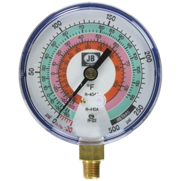 JB Industries M2-820 Glow In The Dark Manifold Gauges, 3-1/8" CA1