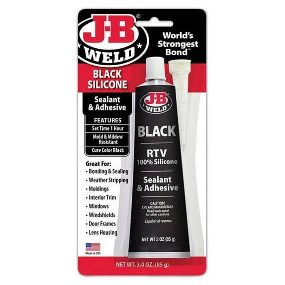 J-B Weld 31319 RTV Silicone Sealant and Adhesive - Black - 3 oz.