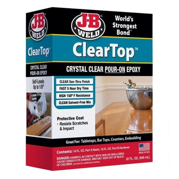 JB Weld 41032 32 oz Cleartop Pour On Epoxy