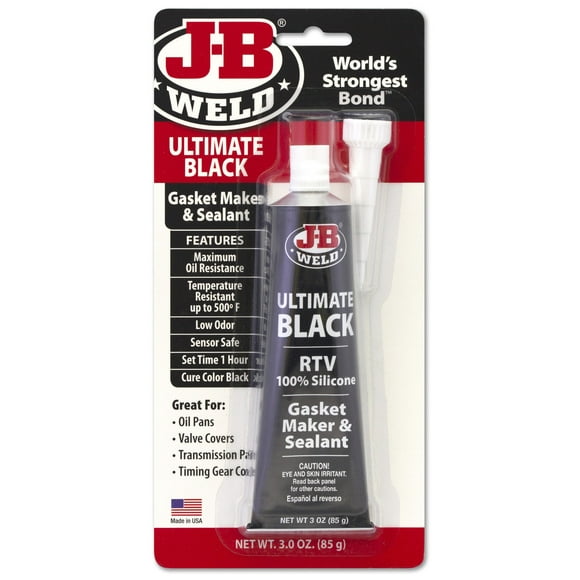 JB Weld 32329 Ultimate Black Silicone Gasket Maker & Sealant - 3 Oz.