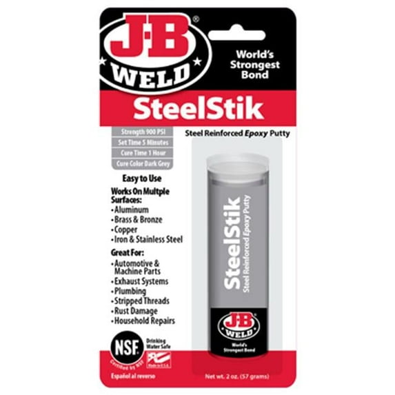 JB Weld 8267-S 2 oz. Reinforced Epoxy Putty Adhesive And Sealant Stick